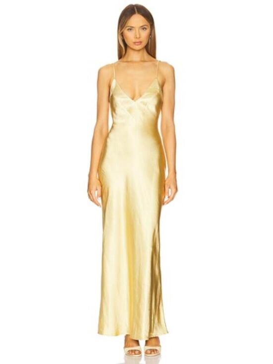 Sndys Dresses & Skirts - SNDYS Spain Maxi Dress in Gold